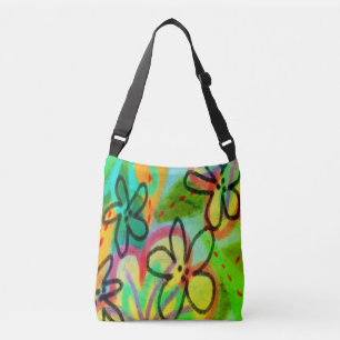 Bolso Cruzado Funky Resumen de arte floral