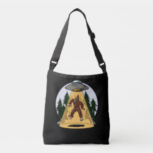 Bolso Cruzado Funny Bigfoot Alien Abducción Space OVNI