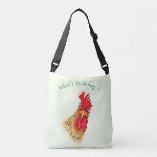 Bolso Cruzado Funny Crossbody Bag Sorprendido Rooster Personaliz