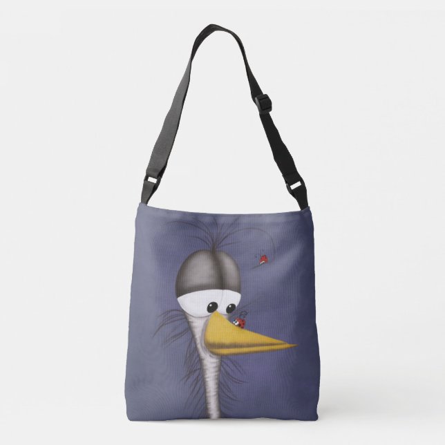 Bolso Cruzado Funny Egret Personalizado (Reverso)