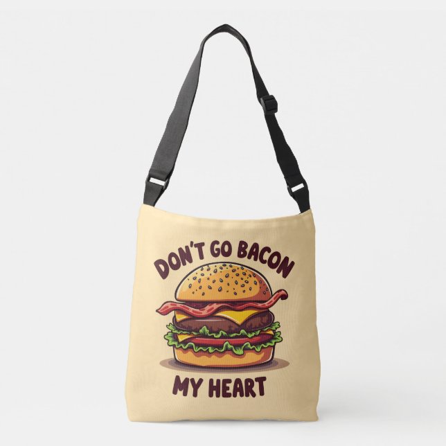 Bolso Cruzado Funny Food Pun Bacon Lover Cheeseburger Design (Anverso)