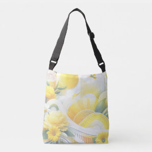 Bolso Cruzado Fusión Solar: Diseños Vibrantes Amarillos y Limas