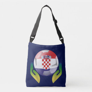Bolso Cruzado Fútbol en Croacia en manos protegidas