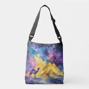 Bolso Cruzado Galaxia del desierto al acuarela Camello Pirámide