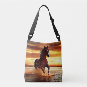 Bolso Cruzado Gallopaje de caballos salvajes a través del surf
