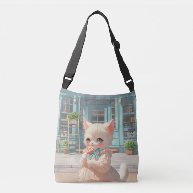 Bolso Cruzado Gatito suave con langosta en pastelería (Anverso)