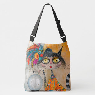 Bolso Cruzado Gato adivino místico caprichoso