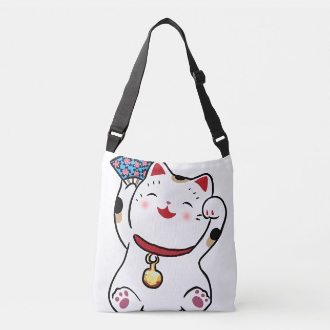 Bolso Cruzado gato afortunado maneki neko (Anverso)