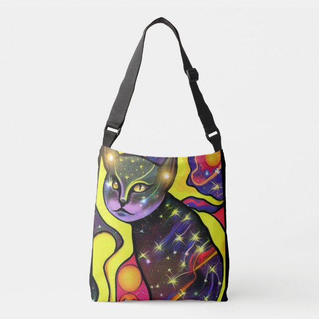 Bolso Cruzado Gato astral- (Anverso)