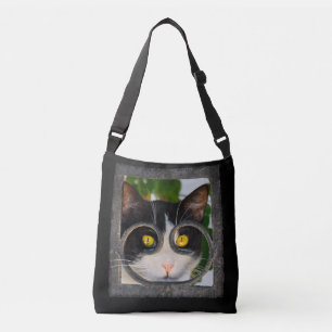 Bolso Cruzado Gato curioso con milagros marco Mascota divertida