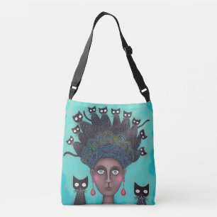 Bolso Cruzado Gato Dama De Harris Walz Elecciones 2024 Tote Bag