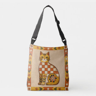 Bolso Cruzado Gato de Arte Popular Ingenuo
