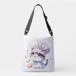 Bolso Cruzado Gato de gatito de pastelería de panadería con pan