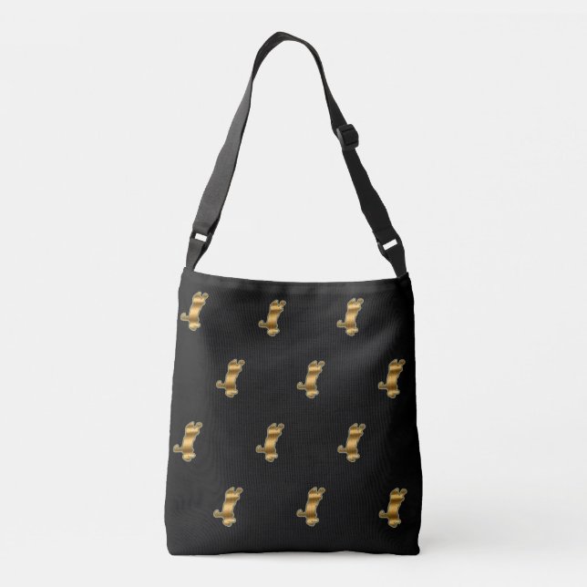 Bolso Cruzado Gato de oro negro de Guay (Reverso)