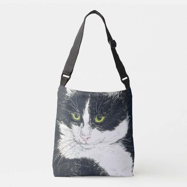 Bolso Cruzado Gato de Tuxedo (Anverso)
