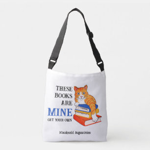Bolso Cruzado Gato Divertido ESTOS LIBROS SON MÍOS Lectura