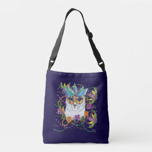 Bolso Cruzado Gato Mardi Gras, divertida Mardi Gras