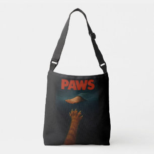Bolso Cruzado Gato Naranja Atigrado vs Pie Humano