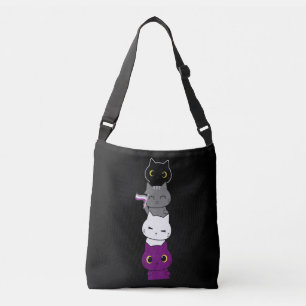 Bolso Cruzado Gato Orgullo asexual Bandera de arroz animal amant