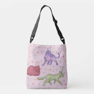 Bolso Cruzado Gatos alienígenas Caprichoso Gato Espacial Diverti