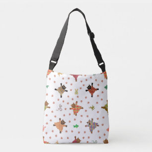 Bolso Cruzado Gatos bien vestidos haciendo ángeles de nieve