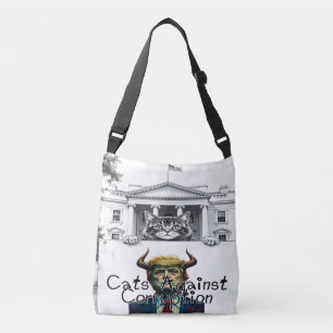 Bolso Cruzado Gatos contra la corrupción