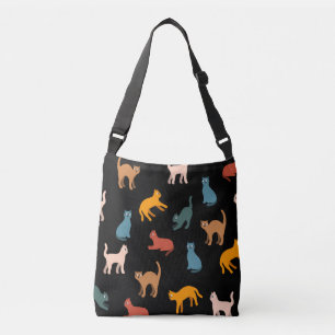 Bolso Cruzado Gatos en negro