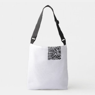 Bolso Cruzado Geek del resumen blanco y negro del código QR del