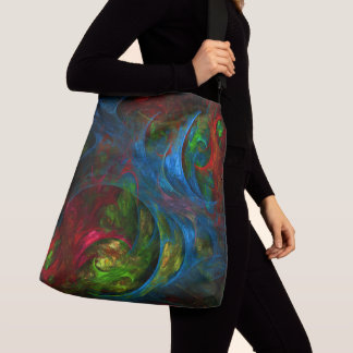 Bolso Cruzado Génesis Azul Resumen Arte Cruzado Cuerpo