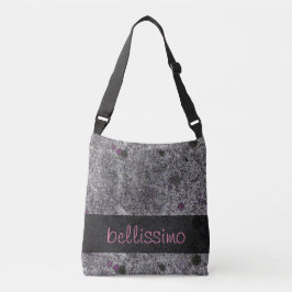 Bolso Cruzado Geología Gris granito con detalles rosados cualqui