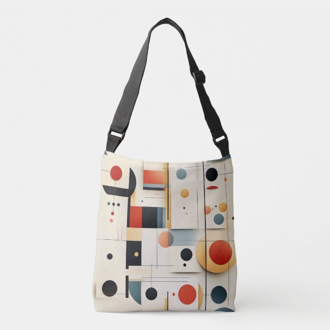 Bolso Cruzado Geometría retro artística (Anverso)