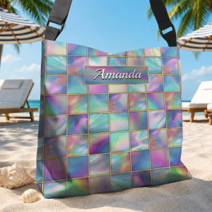 Bolso Cruzado Geométrico dorado falso holográfico elegante y mod