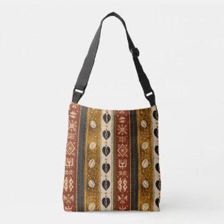 Bolso Cruzado Geométrico étnico africano de cauríes