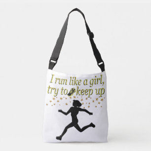 BOLSO CRUZADO GESTIÓN DE ORO COMO UNA PISTA DE CAMPEÓN Y DISEÑO