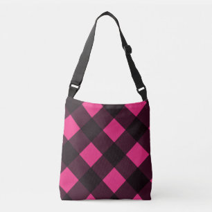 Bolso Cruzado Gigante negro rosado