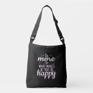 Bolso Cruzado Gimnasia Femenil - Frase Motivacional Feliz