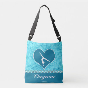 Bolso Cruzado Gimnasia hermosa personalizada de la turquesa