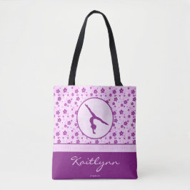 Bolso Cruzado Gimnasia personalizada Purple Heart floral