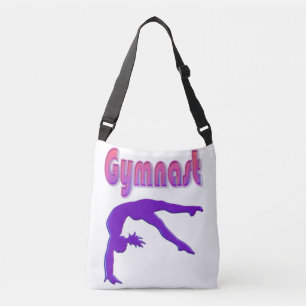 Bolso Cruzado Gimnasta Poder Tumblando Metálico Púrpura