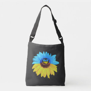 Bolso Cruzado Girasol acuarela Ucrania bandera azul amarillo