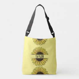 Bolso Cruzado Girasol con nombre de monograma sólido
