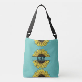 Bolso Cruzado Girasol con nombre de monograma sólido