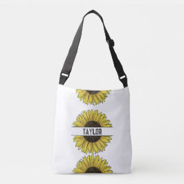 Bolso Cruzado Girasol con nombre de monograma sólido