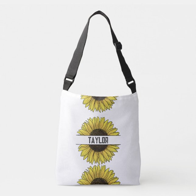 Bolso Cruzado Girasol con nombre de monograma sólido