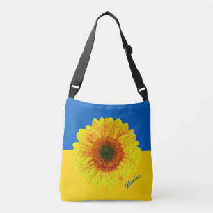 Bolso Cruzado Girasol de Ucrania y bandera ucraniana / flor