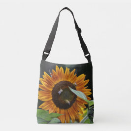 Bolso Cruzado Girasol dorado con abejas