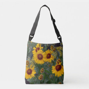 Bolso Cruzado Girasol Floral Amarillo Brillante