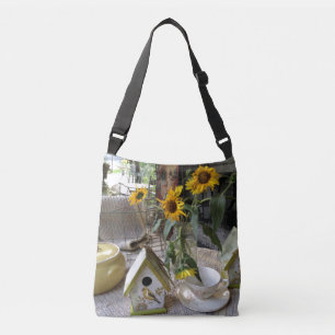 Bolso Cruzado Girasoles de otoño rústicos casa de pájaros campo