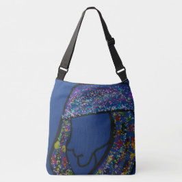 Bolso Cruzado Girl With Spotted Glitter Print Hair