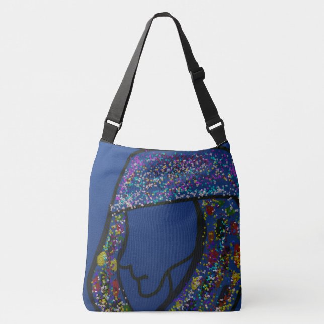 Bolso Cruzado Girl With Spotted Glitter Print Hair  (Anverso)